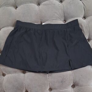 Aqua Green Black Swim Skirt